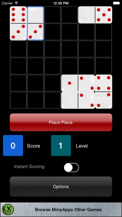 Oh Dominoes!! A domino placing solitaire game