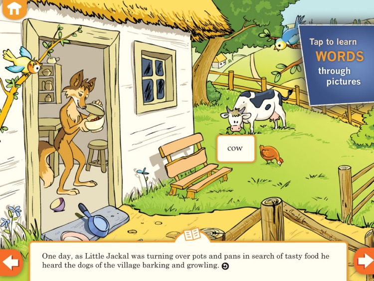 Little Blue Jackal - A Panchatantra Animal Classic with vocabulary games