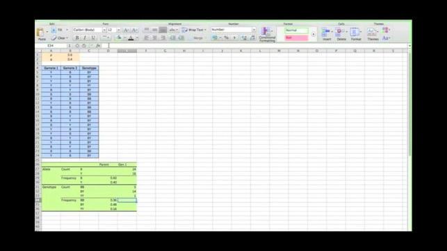 AP Biology Hardy-Weinberg Spreadsheet Tutorial(圖5)-速報App