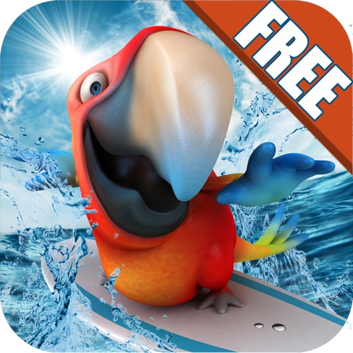 Birds on Boards FREE : Tiny Parrots Water adventure Race