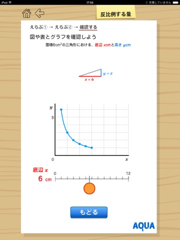 反比例する量 さわってうごく数学「AQUAアクア」のおすすめ画像1