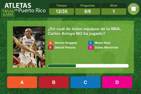 Atletas de Puerto Rico - Trivia Game screenshot 2