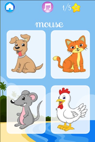 Plume's School - Animals - Kids from 2 to 7 years old - Learning vocabulary and to read  - HD screenshot 2