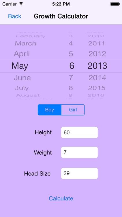 Baby Growth Calculator