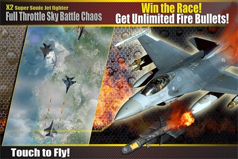 X2 Super Sonic Jet fighter FREE - Biohazard Air Bomber Campaign screenshot 3