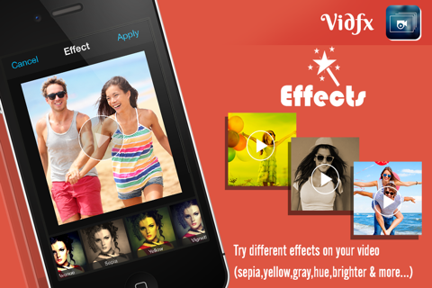 VidFx FREE-Add Video Effects by using Overlays and also add background music for videos screenshot 2