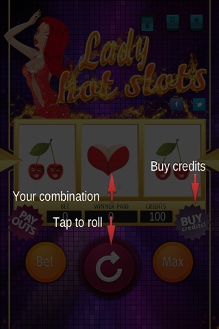 Lady Hot Slots - Lucky Las Vegas Funny Slot Game screenshot 2