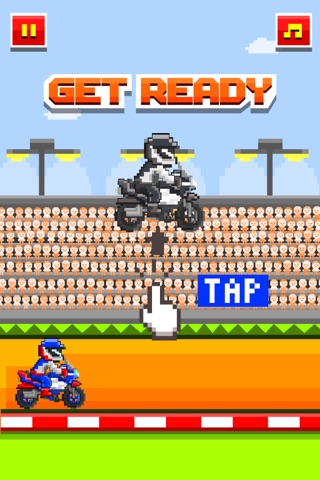 Track Riders - Free Retro 8-bit Pixel Motorcycle Games screenshot 2