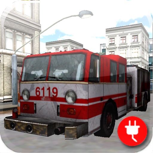 Fire Truck Parking 3D Icon