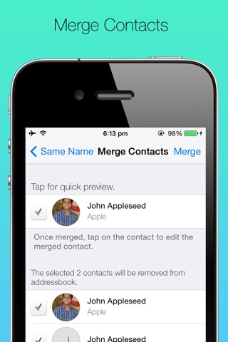 ContactBox: Group mail/sms, merge/delete contacts and backup contacts: screenshot 4