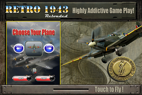 Retro 1943 Reloaded Free - Normandy Ace Spitfire Flight Commander screenshot 3