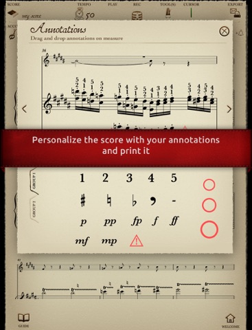 Play Beethoven – Concerto n°5, 2ème mouvement (partition interactive pour piano) screenshot 3