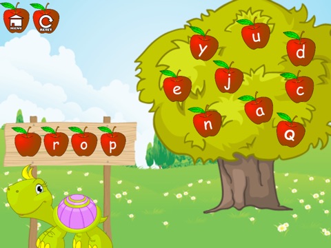 Woorden en letters herkennen en maken met appels screenshot 4