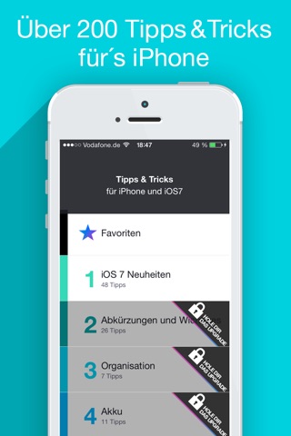 Tipps & Tricks für iPhone und iOS7 (kostenlose Version) - lerne Deine iPhone besser kennen screenshot 2
