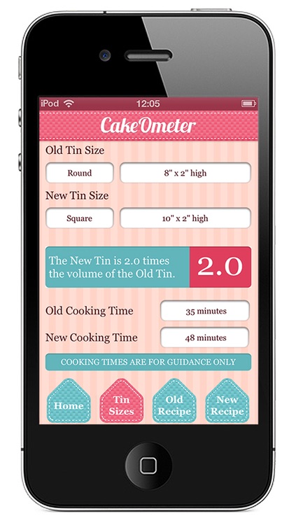 CakeOmeter – Scale Recipes and Cooking Times
