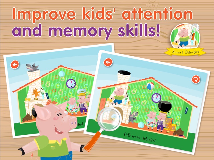 Kids Academy • The Three Little Pigs HD - Interactive bedtime story book with fun puzzle games and learning activities. Best educational app for Baby, Toddlers and Preschool children. screenshot-4