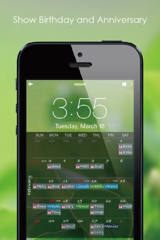 Cal+Lock with WallPaper screenshot 3