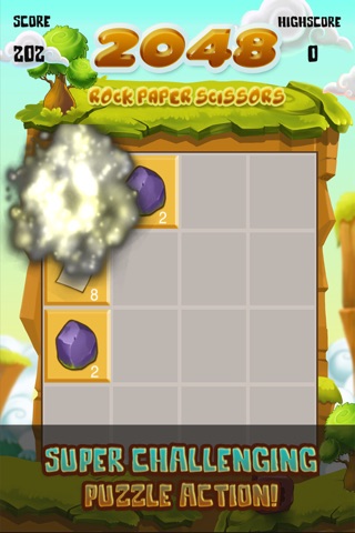 2048 - Rock Paper Scissors Dinosaurs and Robots Match Game Free screenshot 2