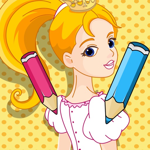 Princess Coloring Book for Girls: Learn to Color Cinderella, Kingdom, Castle, Frog and more iOS App