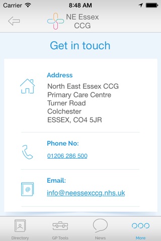 North East Essex CCG screenshot 2