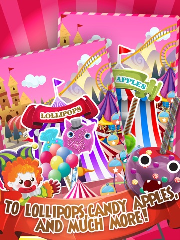 Carnival Sweet Treats Dessert Maker - Make & Cook Lollipop, Cotton Candy, Chocolate Bar, Gelatin and Sweet Stuff Free Game screenshot 2