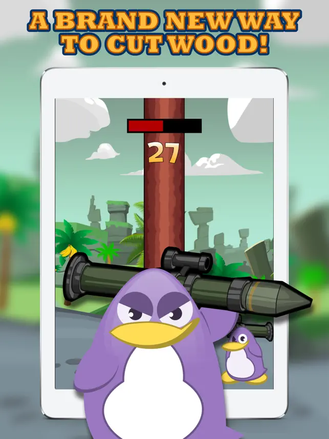 Bazooka Penguin - Shoot the tree, game for IOS