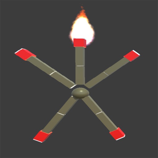 Flaming Stick Man Icon