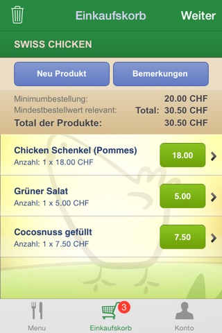 Swiss Chicken Kurier screenshot 4