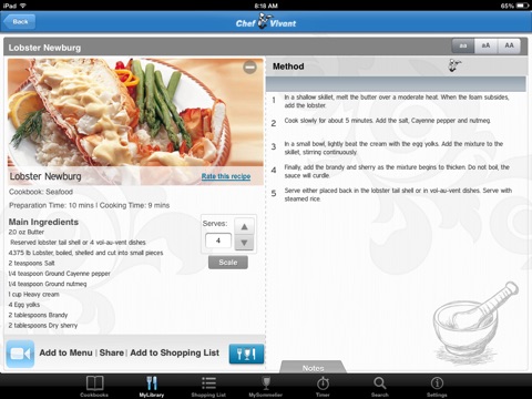 Chef Vivant Lite – Customizable, Interactive eCookbooks screenshot 3
