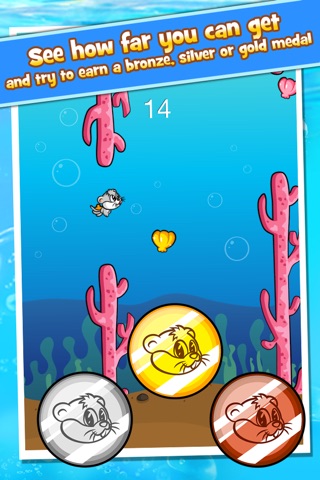 Otter Dive – Help the Cutesy Aquatic Otter Pup Swim through Obstacles to Retrieve his Lost Goodies! screenshot 4