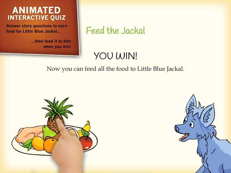 Little Blue Jackal - A Panchatantra Animal Classic with vocabulary games screenshot-4