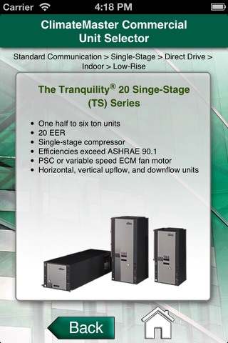 ClimateMaster Commercial Unit Selector screenshot 3
