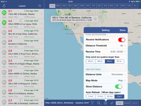 Earthquakes PAD screenshot 4