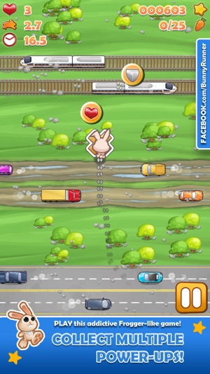 Bunny Run - Cross the street avoiding cars & tracks!(圖4)-速報App