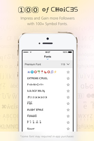 Symbol Font Mix Free - Cool New Fonts and Font Changer for Chat Messages and Your Favourite Messager screenshot 3