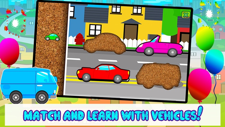Kids Car, Trucks, Construction & Emergency Vehicles - Puzzles for Kids (toddler age learning games free)