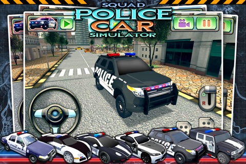 Squad police car simulator 3D - free parking games screenshot 2