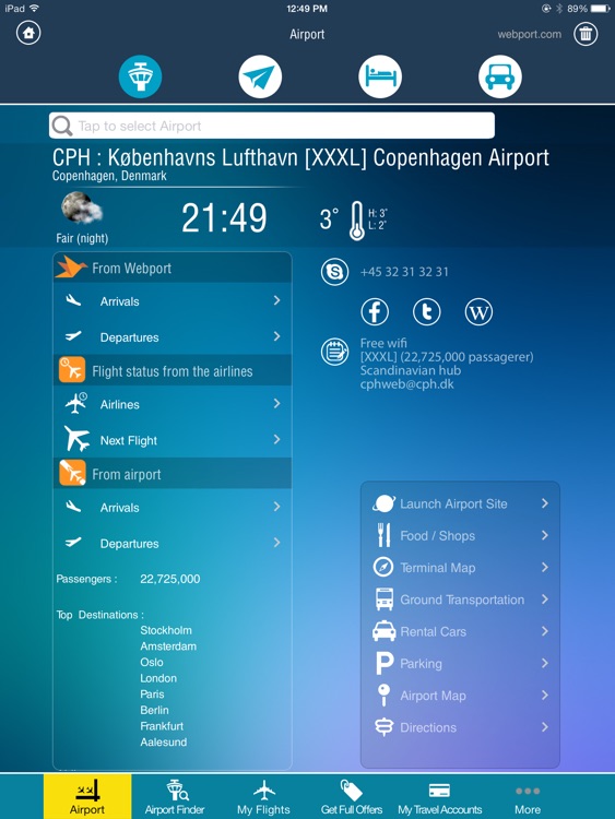 Copenhagen Airport +Flight Tracker CPH