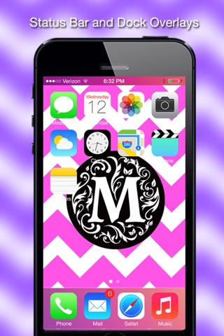 Pimp Your Monogram: Wallpaper & Backgrounds Maker HD screenshot 2