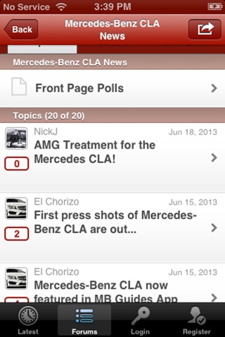 Mercedes CLA Forums screenshot 4