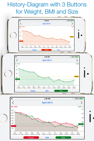 Weight Size Diary free screenshot 2