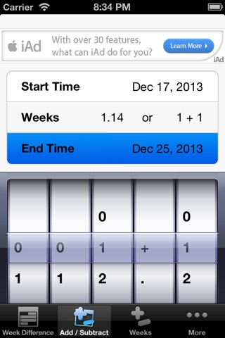Week Difference Calculator screenshot 2