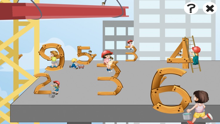 All about numbers: Learn to play at a construction site for children