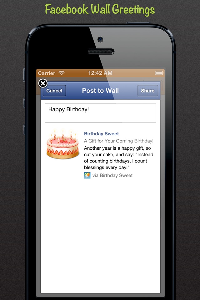 Birthday Sweet - Birthday calendar & reminder for Facebook screenshot 4