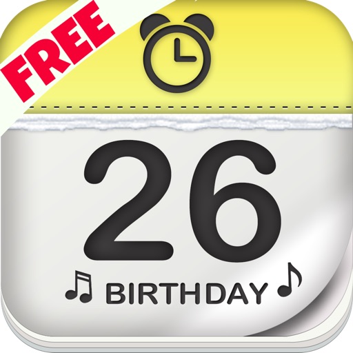 Birthday Tunes Free: Mobile Birthday Calendar Reminder Message With Alert Notification And Bday Countdown Icon