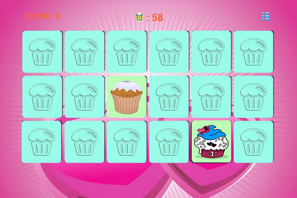 Cupcake Matching - Match 2 Card Game for boy & girl screenshot 3