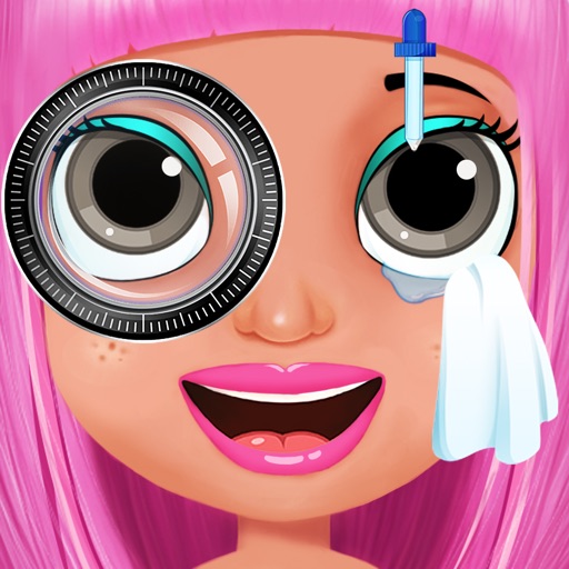 Crazy Little Celebrity Eye Doctor in Baby Vet Pet Ambulance to Make Up and Rescue Fashion Kids games iOS App