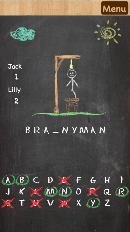 Brainy Man Hangman Crossword Game screenshot-3