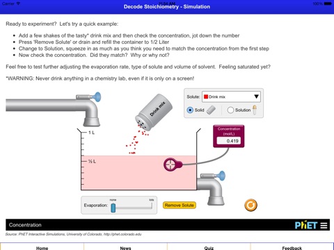 Decode Stoichiometry screenshot 3