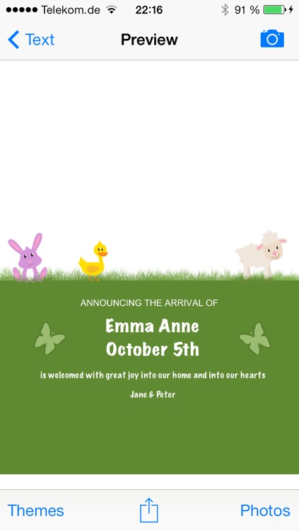 Baby Camera Selfie Free - Birth Announcement and Thank You Cards screenshot-3
